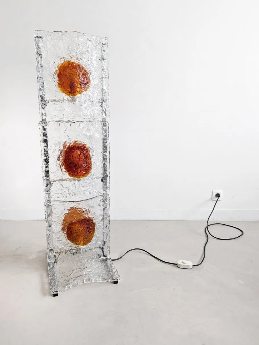 Outlet Pamono Murano Floor Lamp by Toni Zuccheri for A.V. Mazzega 1970s