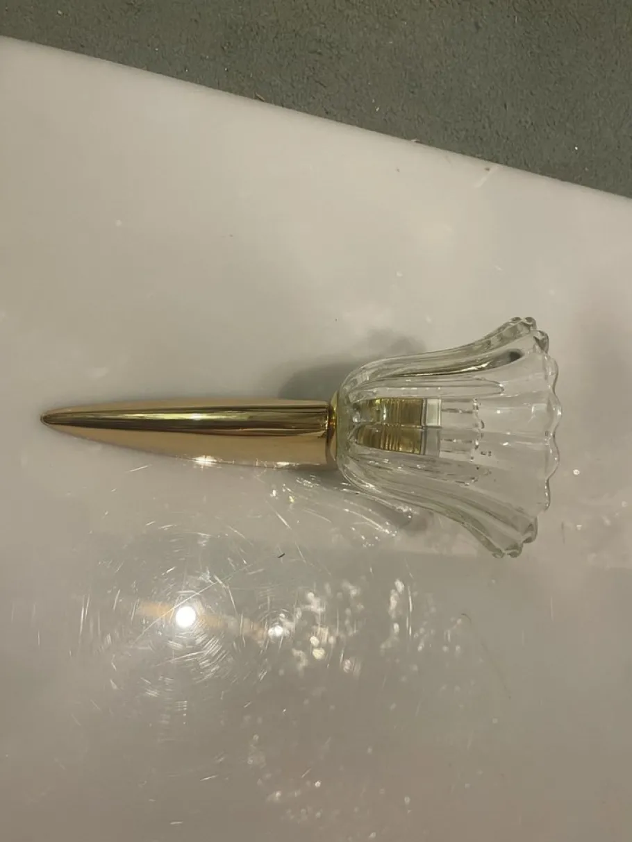 Clearance Pamono Murano Glass & Brass Sconces, 1970s, Set of 2