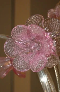 Clearance Pamono Murano Glass and Brass Chandelier, 1950s