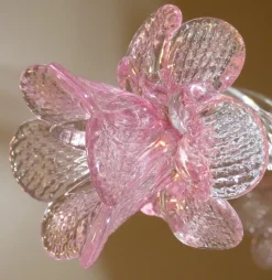 Clearance Pamono Murano Glass and Brass Chandelier, 1950s