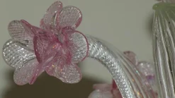 Clearance Pamono Murano Glass and Brass Chandelier, 1950s