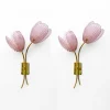 Sale Pamono Murano Glass and Brass Tulip Sconces, 2000s, Set of 2