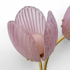 Sale Pamono Murano Glass and Brass Tulip Sconces, 2000s, Set of 2