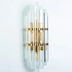 Hot Pamono Murano Glass and Gilt Brass Sconce, 1960s