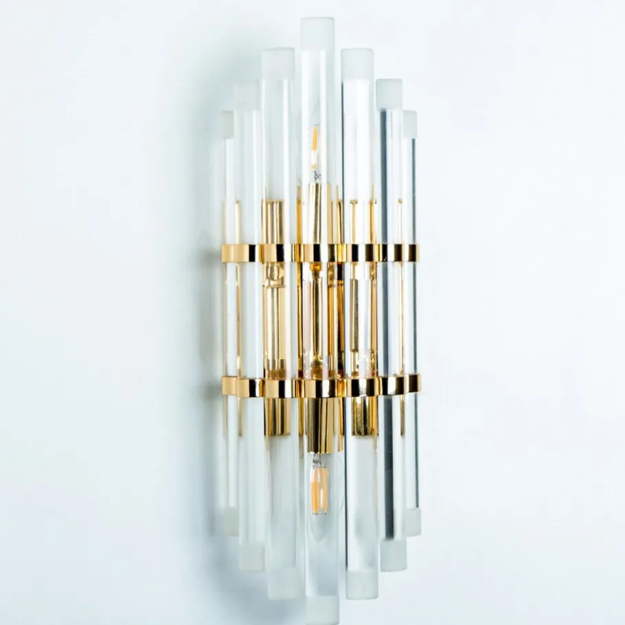 Hot Pamono Murano Glass and Gilt Brass Sconce, 1960s