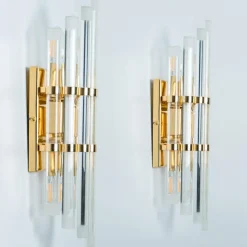 Hot Pamono Murano Glass and Gilt Brass Sconce, 1960s