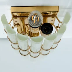 Hot Pamono Murano Glass and Gilt Brass Sconce, 1960s