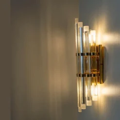 Hot Pamono Murano Glass and Gilt Brass Sconce, 1960s