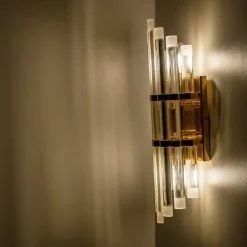 Hot Pamono Murano Glass and Gilt Brass Sconce, 1960s