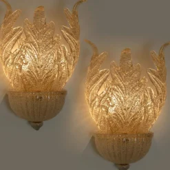 Best Pamono Murano Glass and Gold-Plated Wall Sconce from Barovier & Toso, 1960s