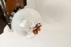 Best Pamono Murano Glass and Teak Chandelier from Mazzega, 1960s