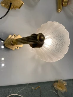 Sale Pamono Murano Glass Brass Sconces, 1950s, Set of 3