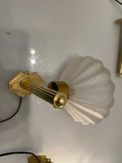 Sale Pamono Murano Glass Brass Sconces, 1950s, Set of 3