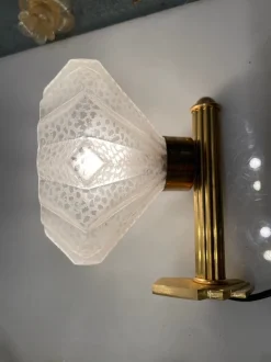 Sale Pamono Murano Glass Brass Sconces, 1950s, Set of 3