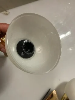 Clearance Pamono Murano Glass Brass Sconces, 1980s, Set of 2