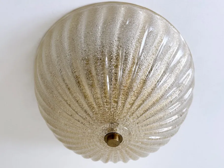 Best Pamono Murano Glass Ceiling Light by Barovier & Toso, Italy, 1960s