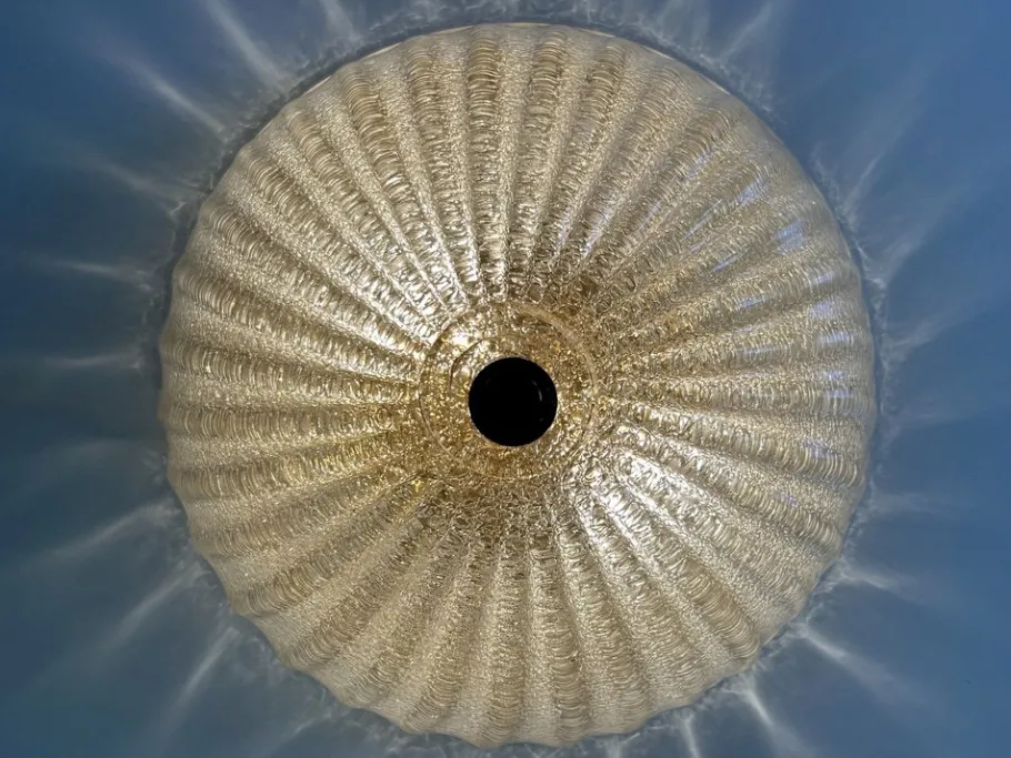 Best Pamono Murano Glass Ceiling Light by Barovier & Toso, Italy, 1960s