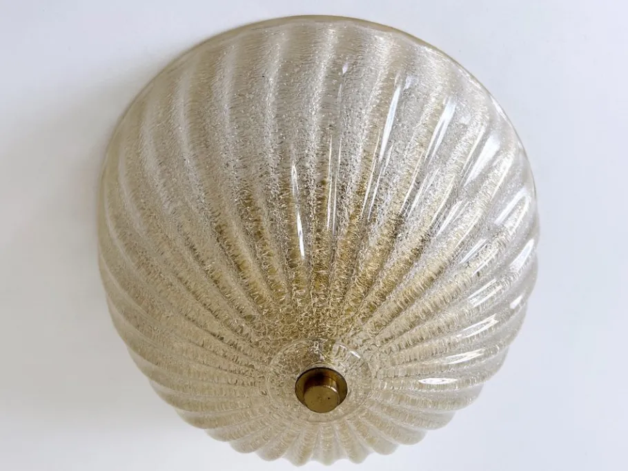 Best Pamono Murano Glass Ceiling Light by Barovier & Toso, Italy, 1960s