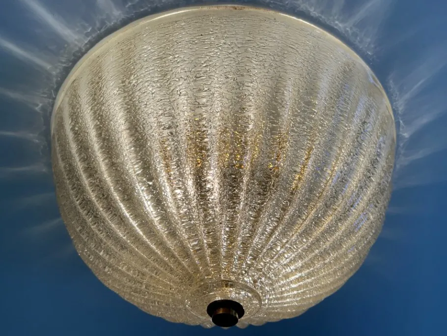Best Pamono Murano Glass Ceiling Light by Barovier & Toso, Italy, 1960s