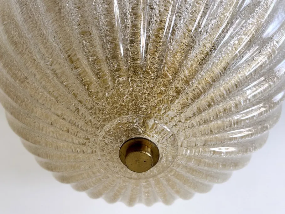 Best Pamono Murano Glass Ceiling Light by Barovier & Toso, Italy, 1960s