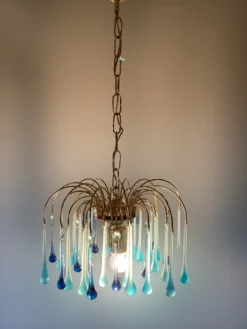 Best Pamono Murano Glass Chandelier attributed to Paolo Venini, 1970s