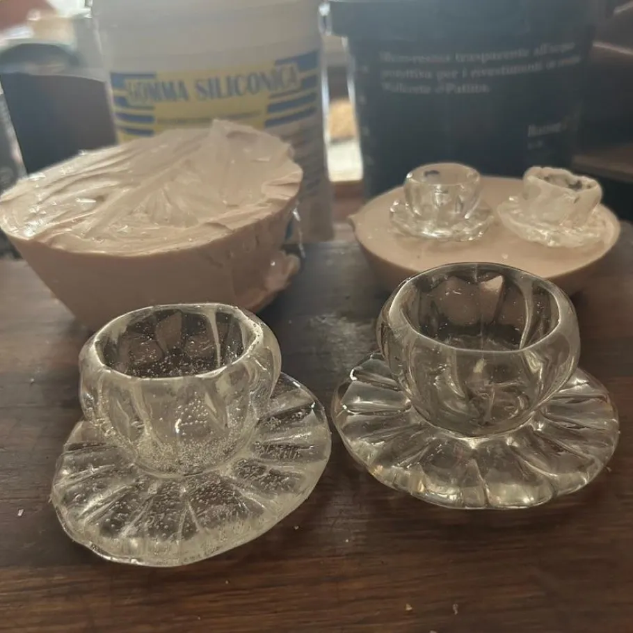 New Pamono Murano Glass Chandelier attributed to Ercole Barovier, 1930s