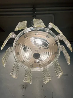 Discount Pamono Murano Glass Chandelier by Venini, 1940s