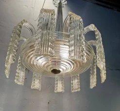 Discount Pamono Murano Glass Chandelier by Venini, 1940s