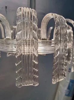 Discount Pamono Murano Glass Chandelier by Venini, 1940s