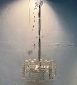 Discount Pamono Murano Glass Chandelier by Venini, 1940s