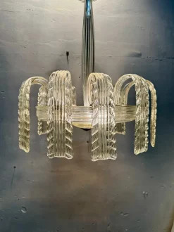 Discount Pamono Murano Glass Chandelier by Venini, 1940s