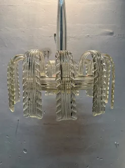 Discount Pamono Murano Glass Chandelier by Venini, 1940s