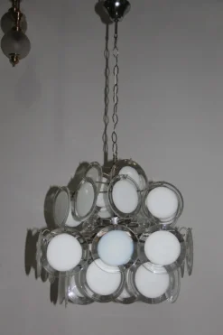 Sale Pamono Murano Glass Chandelier from Vistosi, 1970s