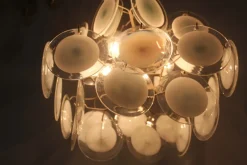 Sale Pamono Murano Glass Chandelier from Vistosi, 1970s