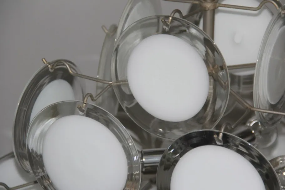 Sale Pamono Murano Glass Chandelier from Vistosi, 1970s