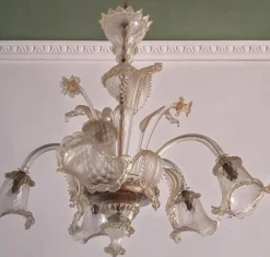 Best Pamono Murano Glass Chandelier, Italy, 1930s