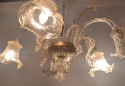 Best Pamono Murano Glass Chandelier, Italy, 1930s