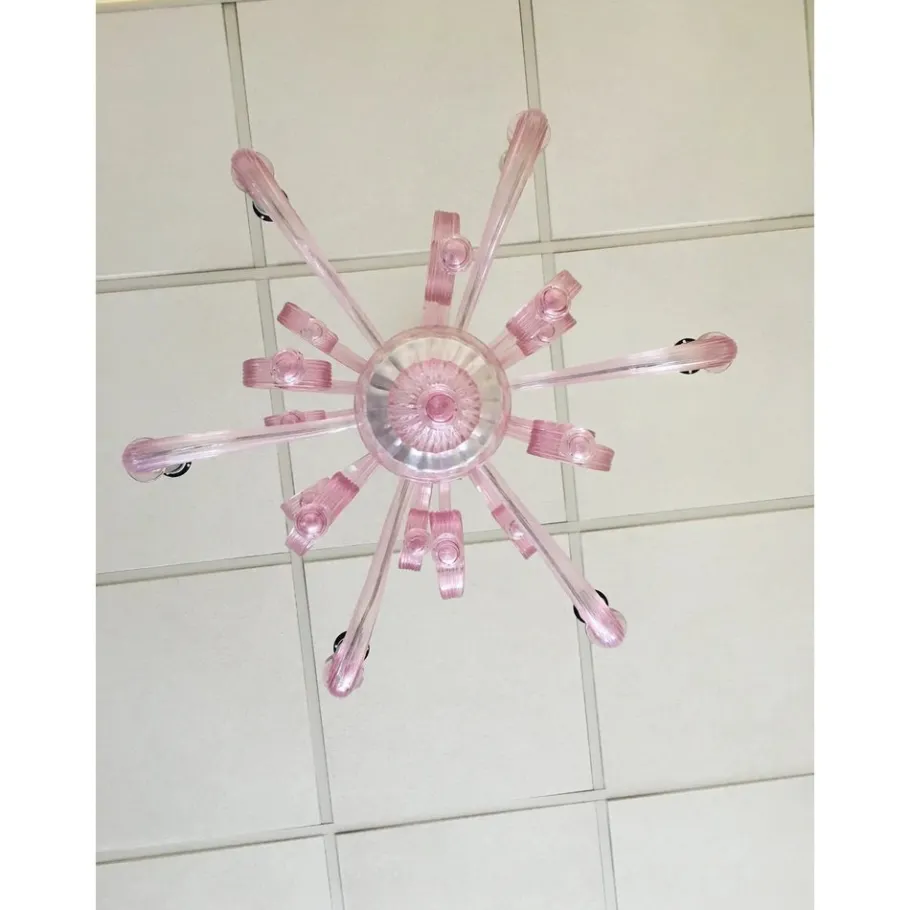 Clearance Pamono Murano Glass Chandelier in Pink by Simoeng