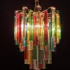 Discount Pamono Murano Glass Chandelier with Trihedral Prisms in the style of Venini, Venice, Italy, 1972