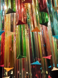 Discount Pamono Murano Glass Chandelier with Trihedral Prisms in the style of Venini, Venice, Italy, 1972