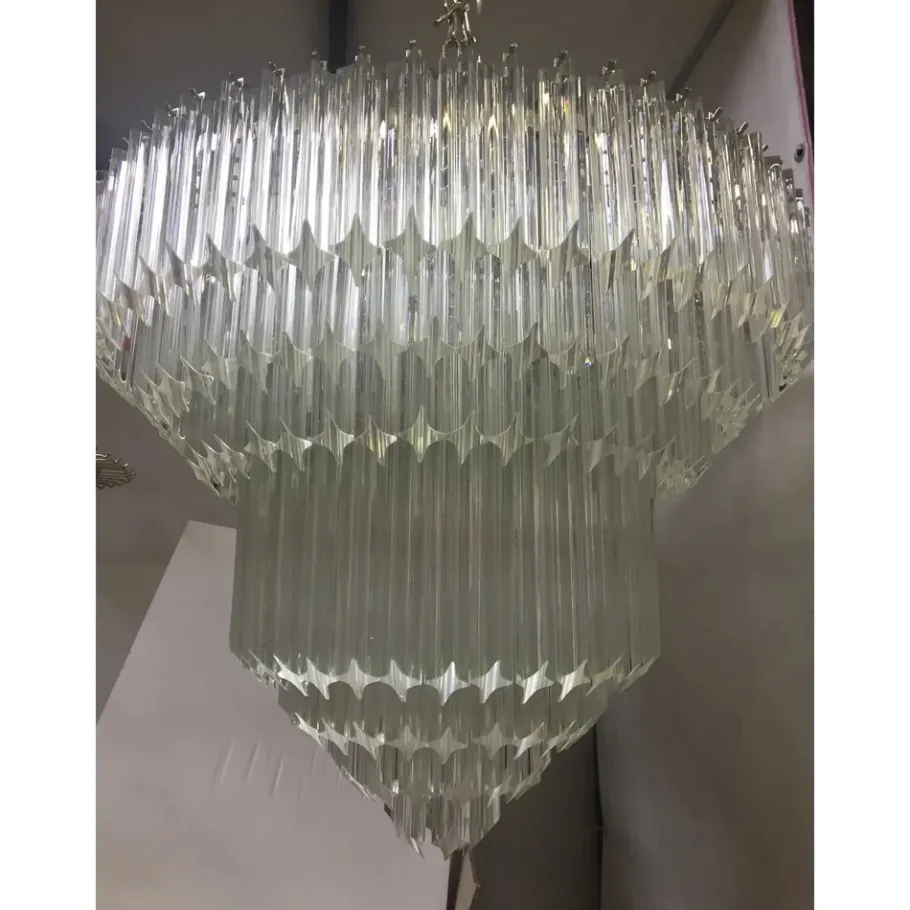 Sale Pamono Murano Glass Chandelier with Quadriedro by Simoeng