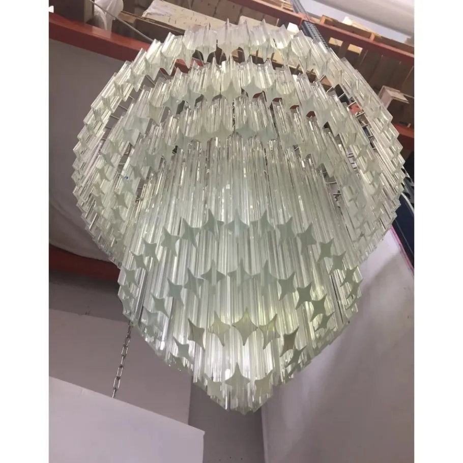 Sale Pamono Murano Glass Chandelier with Quadriedro by Simoeng