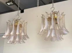 New Pamono Murano Glass Chandeliers from La Murrina, 1980s, Set of 2