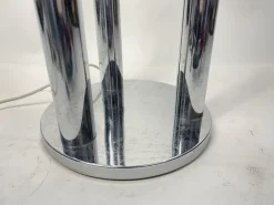 Best Pamono Murano Glass Chromed Steel Ground Lamp in the style of Mazzega, Italy, 1960s