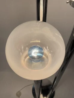 Best Pamono Murano Glass Chromed Steel Ground Lamp in the style of Mazzega, Italy, 1960s