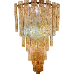 New Pamono Murano Glass Corner Wall Lighting from Mazzega, Italy, 1970s