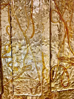 New Pamono Murano Glass Corner Wall Lighting from Mazzega, Italy, 1970s