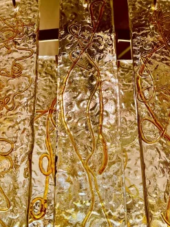 New Pamono Murano Glass Corner Wall Lighting from Mazzega, Italy, 1970s