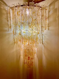 New Pamono Murano Glass Corner Wall Lighting from Mazzega, Italy, 1970s