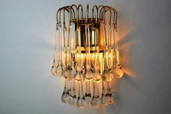 Discount Pamono Murano Glass Drop Wall Lamp from Venini, Italy, 1960s